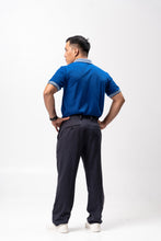 Load image into Gallery viewer, Royal Blue Mini Stripes Classique Plain Polo Shirt
