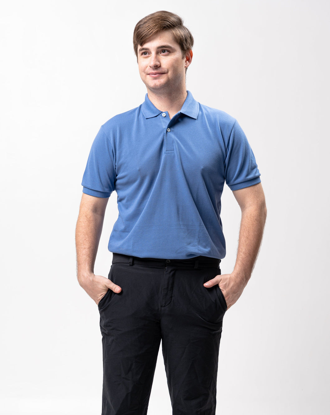 Turquoise Sea Blue Classique Plain Polo Shirt