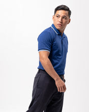 Load image into Gallery viewer, Royal Blue with Stripes Classique Plain Polo Shirt
