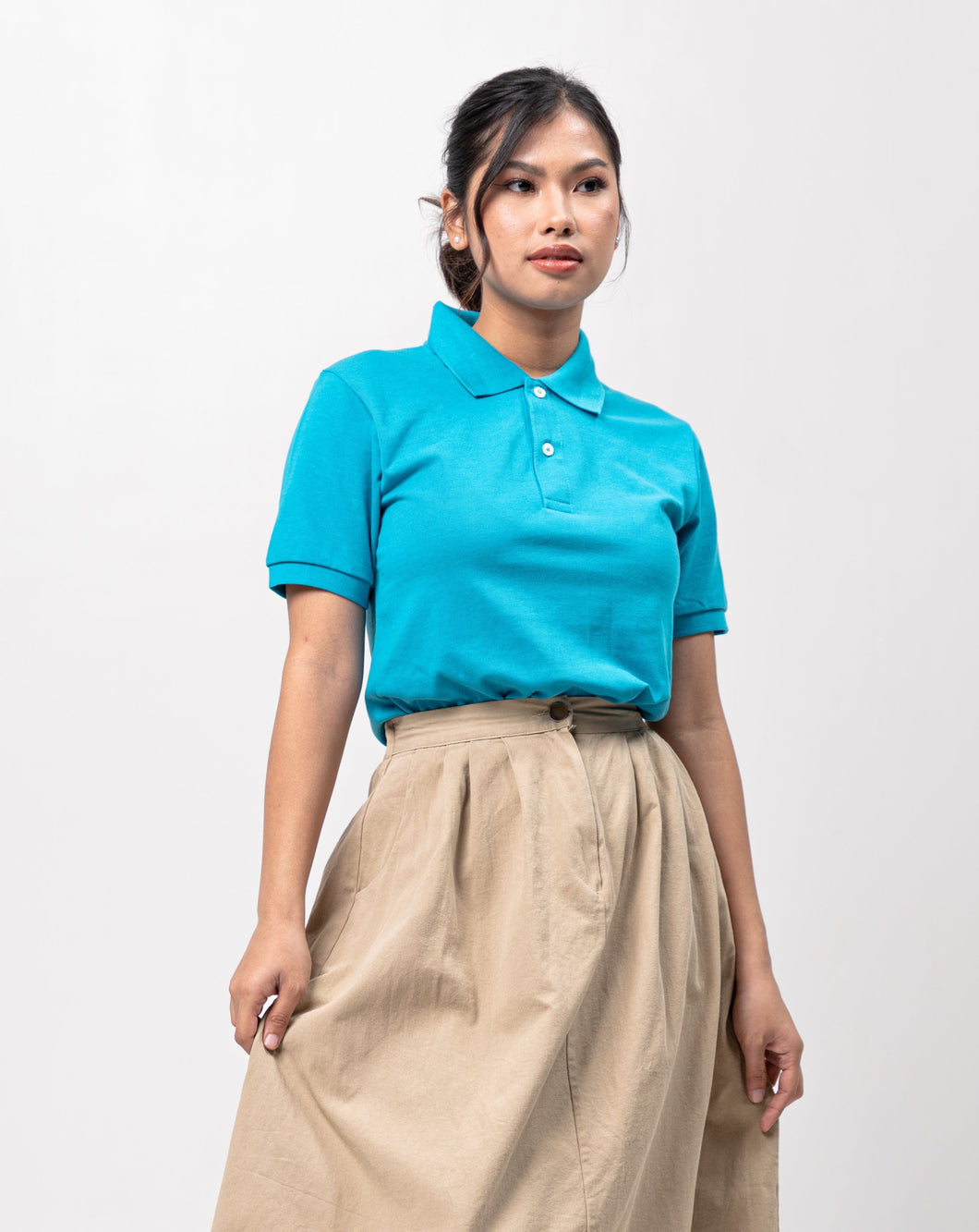 Aquamarine Classique Plain Women's Polo Shirt