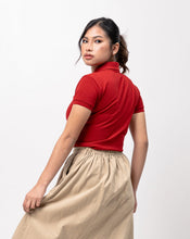 Load image into Gallery viewer, Red Maroon Classique Plain Women&#39;s Polo Shirt
