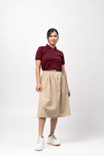 Load image into Gallery viewer, Dark Maroon Classique Plain Women&#39;s Polo Shirt
